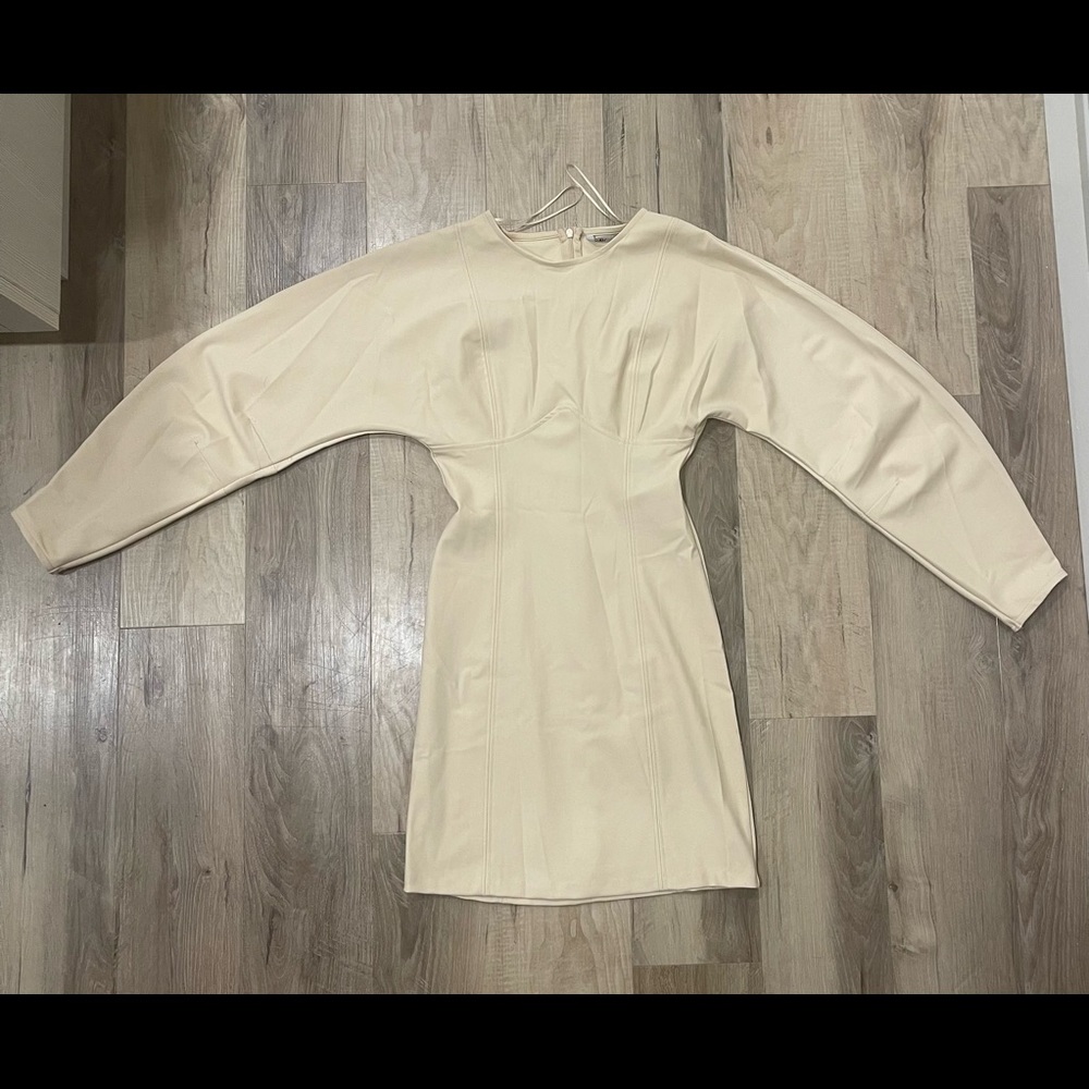 ZARA CREAM NEOPRENE BODYCON